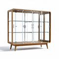 Vitrine de madeira com vidro temperado dimensões 100 x 40 x 150cm