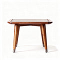 Mesa de madeira com superfície estriada 80 x 60 x 45cm cor marrom